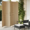 Paravent 4-tlg. Beige Poly Rattan