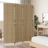 Paravent 4-tlg. Beige Poly Rattan