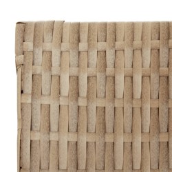 Paravent 4-tlg. Beige Poly Rattan