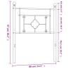 Kopfteil Metall Weiß 75 cm