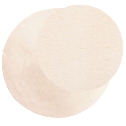 Teppich HUARTE Kurzflor Weich und Waschbar Beige Ø 80 cm