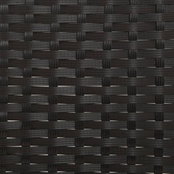 Gartenbank 3-Sitzer mit Kissen Schwarz Poly Rattan