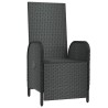 Garten-Relaxsessel mit Kissen 2 Stk. Poly Rattan Schwarz