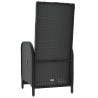 Garten-Relaxsessel mit Kissen 2 Stk. Poly Rattan Schwarz