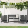 3-tlg. Garten-Lounge-Set Grau Massivholz Kiefer