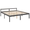 Seniorenbett Grau 200x200 cm Massivholz Kiefer