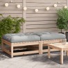 Gartenhocker mit Kissen 2 Stk. Massivholz Kiefer