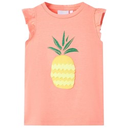 Kinder-T-Shirt Neonkoralle 116