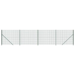 Maschendrahtzaun mit Bodenflansch Grün 2x10 m