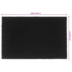 Fußmatte Schwarz 65x100 cm Kokosfaser Getuftet