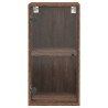 Wandschrank mit Glastüren Braun Eichen-Optik 35x37x68,5 cm