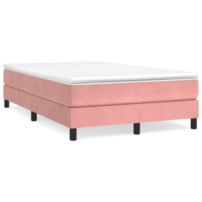 Boxspringbett mit Matratze Rosa 120x190 cm Samt