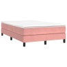 Boxspringbett mit Matratze Rosa 120x190 cm Samt