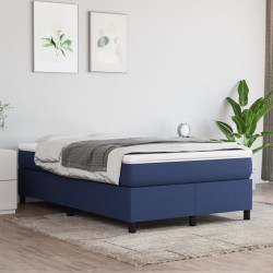 Boxspringbett mit Matratze Blau 120x190 cm Stoff