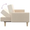 Schlafsofa 2-Sitzer Creme Stoff