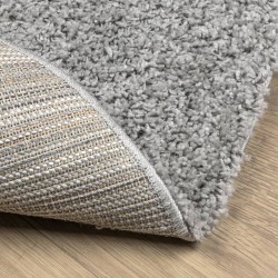 Shaggy-Teppich PAMPLONA Hochflor Modern Grau Ø 240 cm