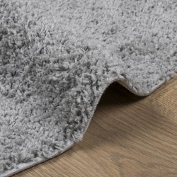 Shaggy-Teppich PAMPLONA Hochflor Modern Grau Ø 240 cm