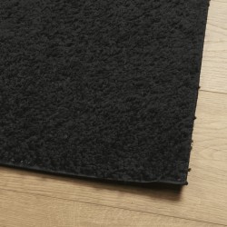 Shaggy-Teppich PAMPLONA Hochflor Modern Schwarz 140x200 cm