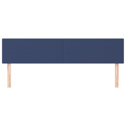 Kopfteile 2 Stk. Blau 80x5x78/88 cm Stoff