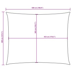 Sonnensegel Oxford-Gewebe Rechteckig 4x5 m Anthrazit