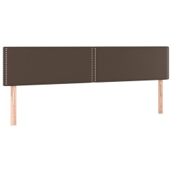 Kopfteile 2 Stk. Braun 100x5x78/88 cm Kunstleder