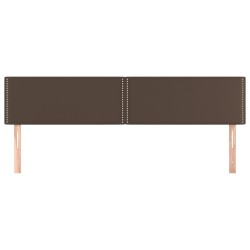 Kopfteile 2 Stk. Braun 100x5x78/88 cm Kunstleder