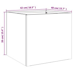 Pflanzkübel Silbern 42x40x39 cm Verzinkter Stahl