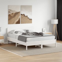 Kopfteil Weiß 150 cm Massivholz Kiefer