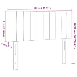 Kopfteil Dunkelblau 80x5x78/88 cm Samt