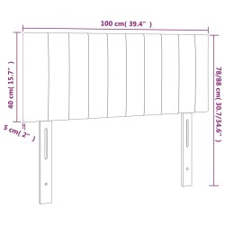 Kopfteil Creme 100x5x78/88 cm Stoff