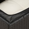 9-tlg. Garten-Sofagarnitur mit Kissen Schwarz Poly Rattan