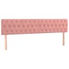 Kopfteile 2 Stk. Rosa 100x7x78/88 cm Samt