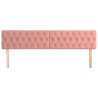 Kopfteile 2 Stk. Rosa 100x7x78/88 cm Samt