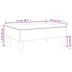 Fußhocker Schwarz 77x55x31 cm Kunstleder