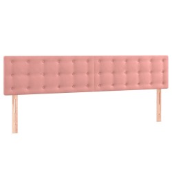 Kopfteile 2 Stk. Rosa 100x5x78/88 cm Samt