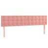 Kopfteile 2 Stk. Rosa 100x5x78/88 cm Samt