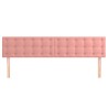 Kopfteile 2 Stk. Rosa 100x5x78/88 cm Samt