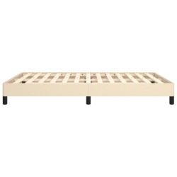 Bettgestell ohne Matratze Creme 140x190 cm Stoff