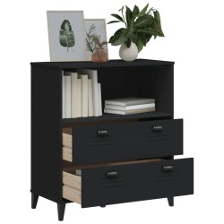 Bücherschrank VIKEN Schwarz 80x40x90 cm Holzwerkstoff