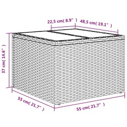 11-tlg. Garten-Sofagarnitur mit Kissen Schwarz Poly Rattan