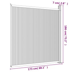 Zaunelement WPC Grau 173x186 cm