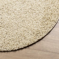 Teppich Shaggy Hochflor Modern Golden Ø 100 cm