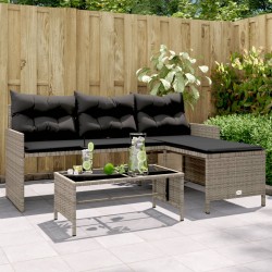 Gartensofa in L-Form mit...