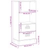 Bücherschrank VIKEN Weiß 60x35x123 cm Holzwerkstoff