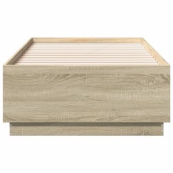 Bettgestell Sonoma-Eiche 90x190 cm Holzwerkstoff