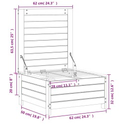 Gartenhocker 62x63,5x32 cm Kiefernholz Imprägniert