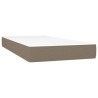 Boxspringbett mit Matratze & LED Taupe 120x190 cm Stoff