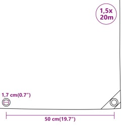 Abdeckplane Anthrazit 1,5x20 m 650 g/m²