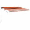 Standmarkise Manuell Einziehbar 400x300 cm Orange/Braun