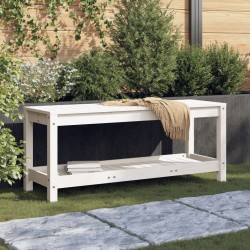 Gartenbank Weiß 108x35x45...